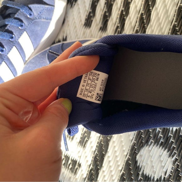 Navy Grand Court Adidas Canvas Sneakers - Picture 5 of 9